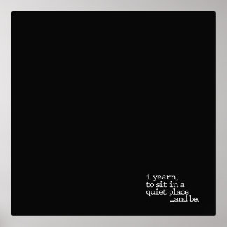 "...y ser." Impresión de poesía especial