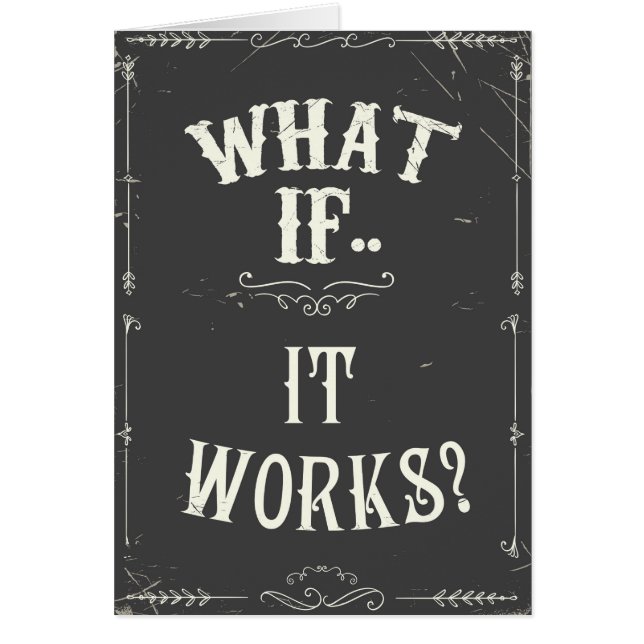 ¿Y si funciona? (Frente)