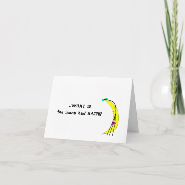 ¿Y SI la luna tuviera PELO? Tarjeta pequeña (Anverso)