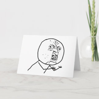 Y U NO (Original) - Tarjeta de saludo horizontal