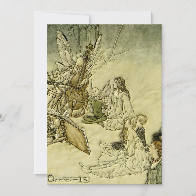 Y una canción de hadas - Arthur Rackham (Anverso)