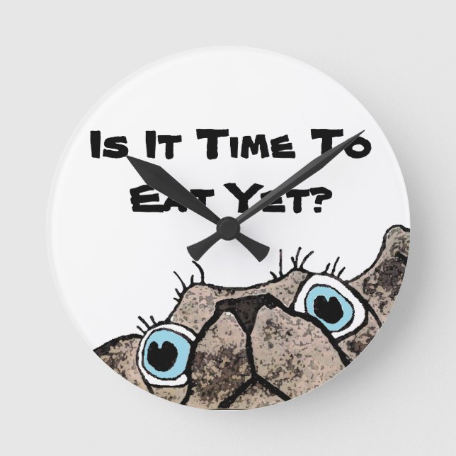¿Ya Es Hora De Comer? Reloj de perro (Anverso)