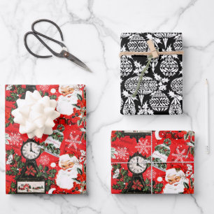 Ya es hora de que Santa envuelva hojas de papel