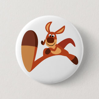 "¡¡Ya viene!!" Insignia de botón canguro de Person