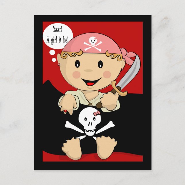 ¡Yaarr! ¡Un Chica! Postal (Anverso)