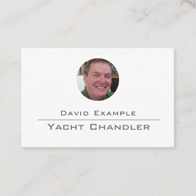 Yacht Chandler con foto de la tarjeta de visita de (Anverso)