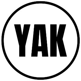 YAK - Pegatina redondo clásico de Yakutat