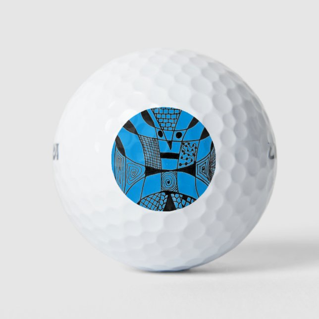 "Yappy Dog Blue" Resumen de bolas de golf Wilson (Anverso)