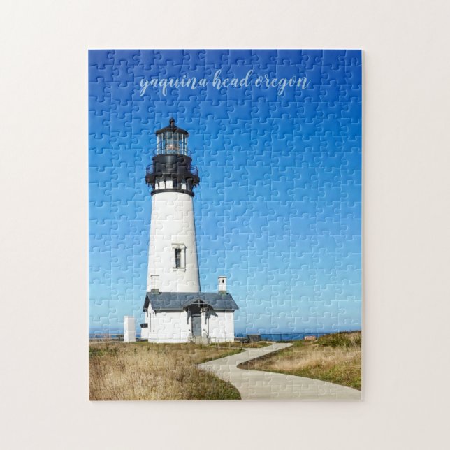Yaquina Head Script Lighthouse Jigsaw Puzzle (Vertical)