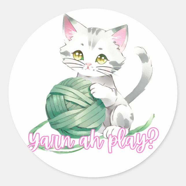 Yarn ah play pegatina (Anverso)