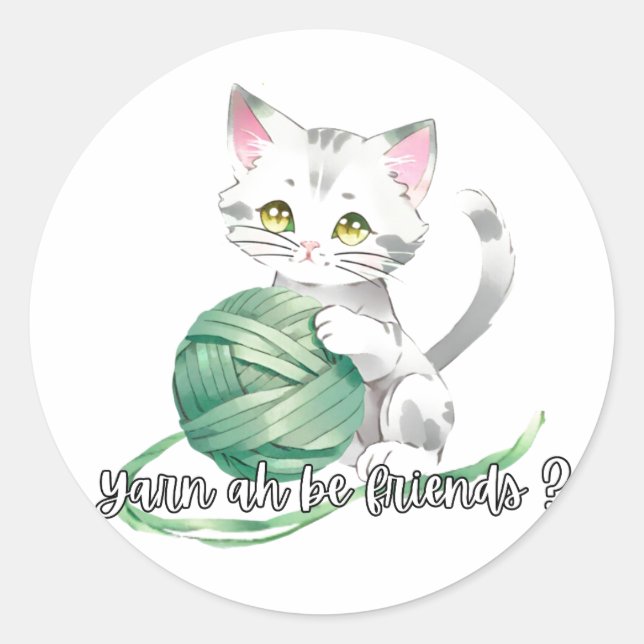 Yarn ah play pegatina (Anverso)