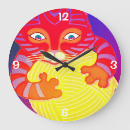 Yarn Kitty (cuadrado) Reloj