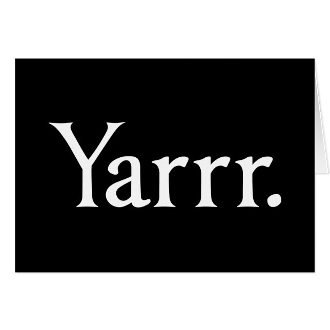 Yarrr Pirate (Anverso (Horizontal))