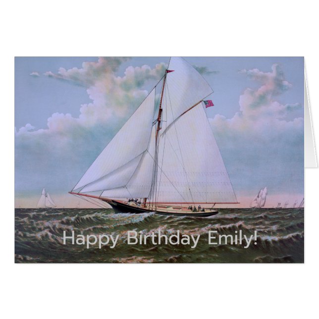 Yate de esquisto de barcos de vela antiguos (Anverso (Horizontal))