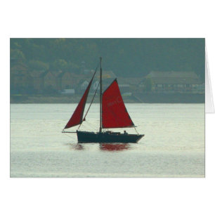 Yate de vela de vintage en la bahía de Cardiff