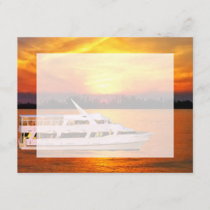 Yate Ocean Sunset con RSVP de imitación de Vellum