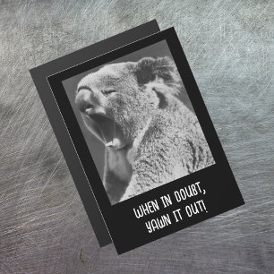 Yawning Koala-graciosa cita tarjeta magnética +