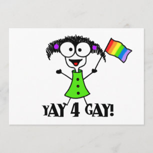Yay 4 invitaciones del orgullo gay