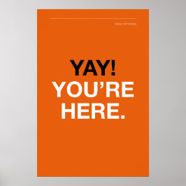 ¡YAY! ESTÁS AQUÍ – Arte de pared para entrada