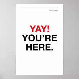 ¡YAY! ESTÁS AQUÍ – Arte de pared para entrada