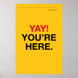 ¡YAY! ESTÁS AQUÍ – Arte de pared para entrada
