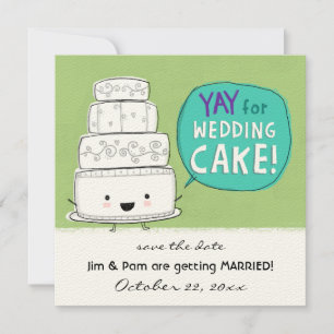 ¡YAY por la tarta de boda! Anuncio divertido de bo