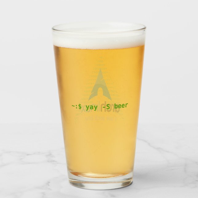 ~:$ yay -S cerveza (logo oficial con Fetch) (Reverso (lleno))