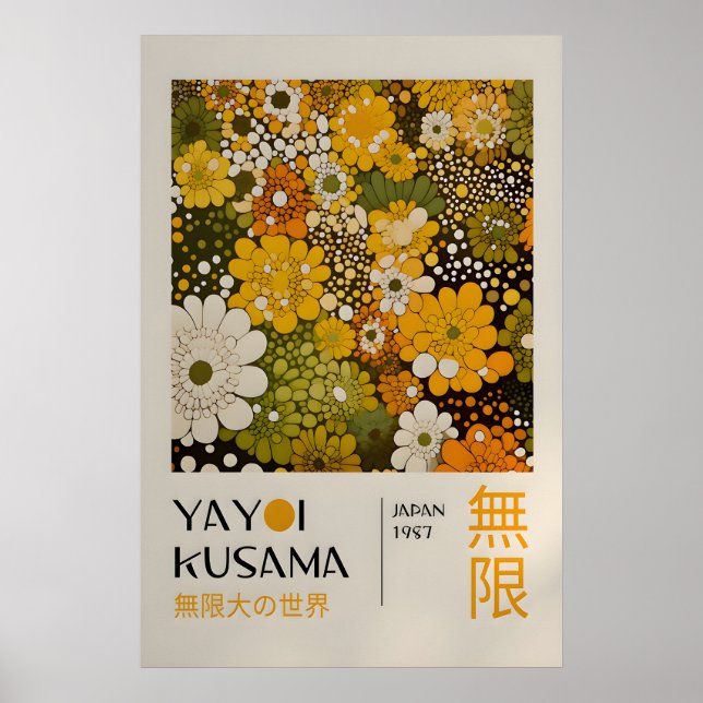 Yayoi Kusama Impresión - Arte de Pared Japonés - P (Frente)