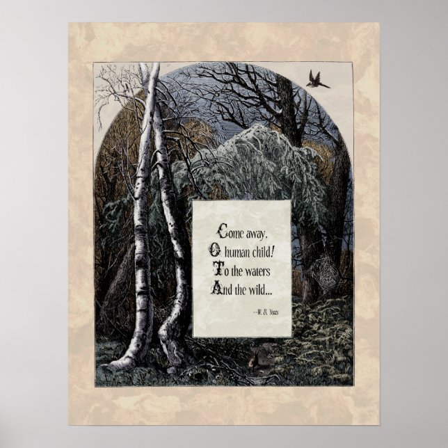 Yeats "El niño robado" Poema de arte victoriano 17 (Frente)