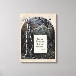 Yeats lona de arte del Victorian "del niño robado