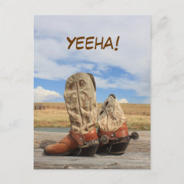 ¡Yeeha! Postal occidental de la bota