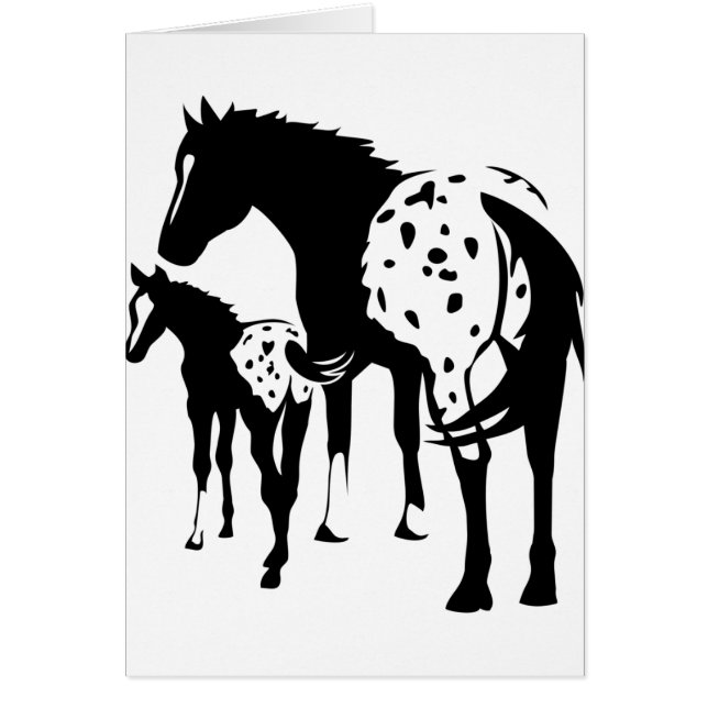 Yegua y potro del Appaloosa (Frente)