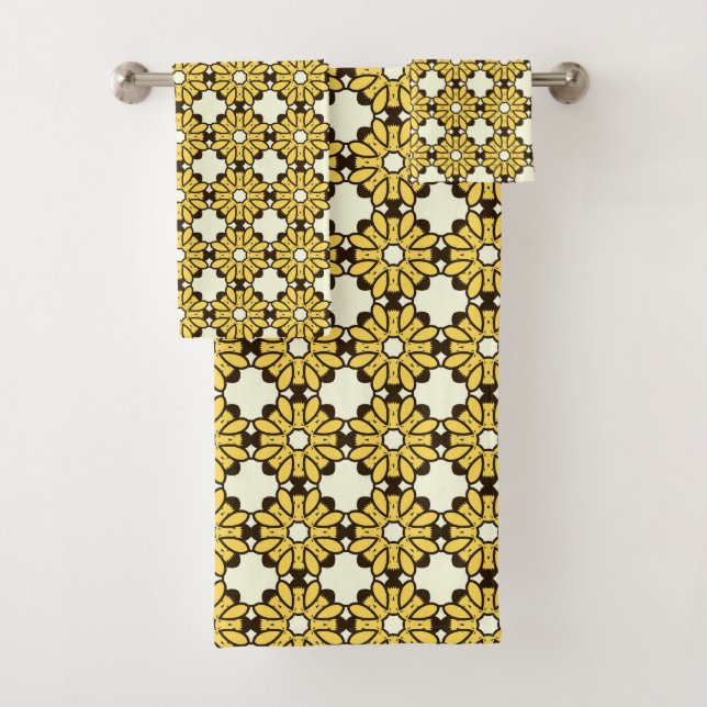 Yellow and black geometric pattern  (In situ)