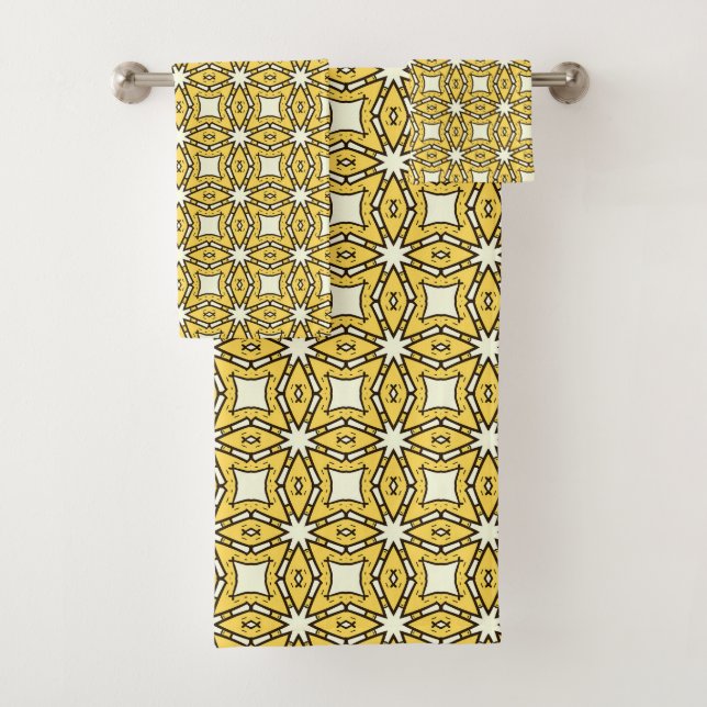 Yellow and black geometric patterned (In situ)