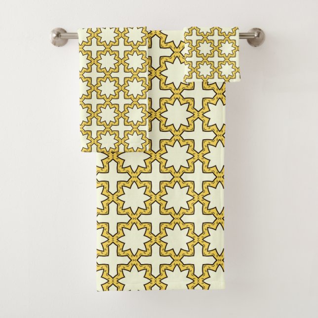 Yellow and brown geometric patterned  (In situ)