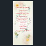 Yellow and Pink Floral Wedding Menu Card<br><div class="desc">Add elegance and charm to your reception tables with this beautiful yellow and pink floral wedding menu card. Designed with soft watercolor flowers in cheerful yellow and delicate pink tones, this menu card is perfect for romantic spring and summer weddings. This menu card allows guests to view the meal selections...</div>