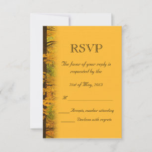 Yellow Autumn Forest Wedding RSVP