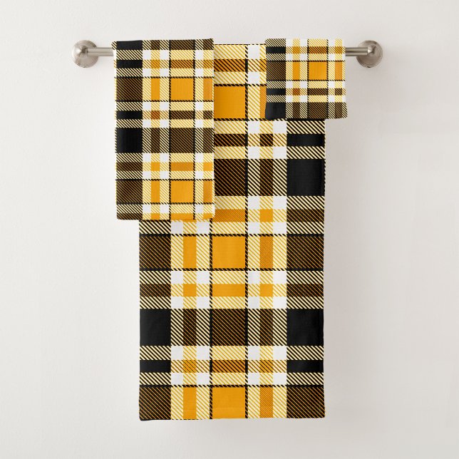 Yellow Black White Flannel Tartan Pattern Design  (Subido por el creador)