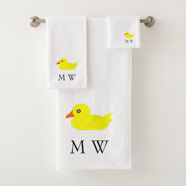 Yellow Duck Design Monogrammed (In situ)