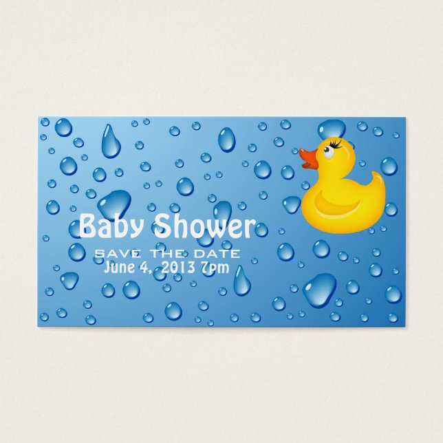 Yellow Duckie Baby Shower Save the Date (Frente)