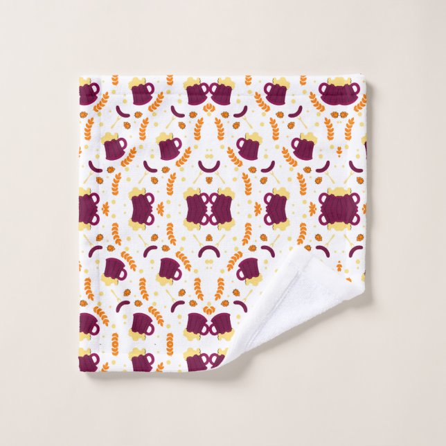 yellow fish skeletons, and orange leaves (Toallita)