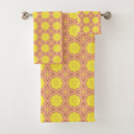 Yellow floral geometric patterned