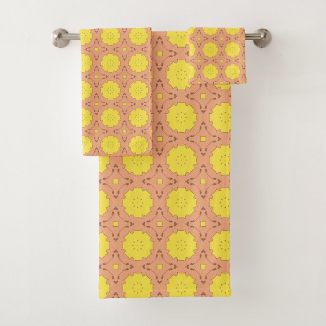 Yellow floral geometric patterned  (In situ)