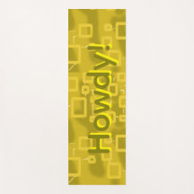 Yellow Geometric Yoga Mat
