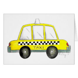 Yellow NYC Checkered Taxi Cab New York City NY