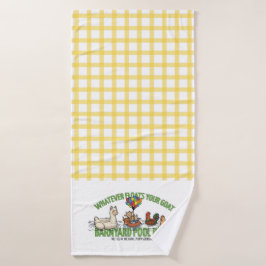 Yellow Plaid Whatever Floats Your Goat Towel