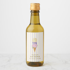 Yellow Purple Flower Scoop Ice Crema Baby Shower