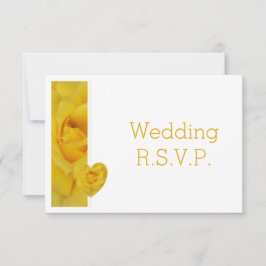 Yellow Rose Heart Design Wedding RSVP