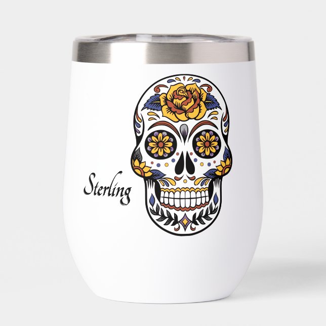 Yellow Rose Sugar Skull Personal (Trasero)