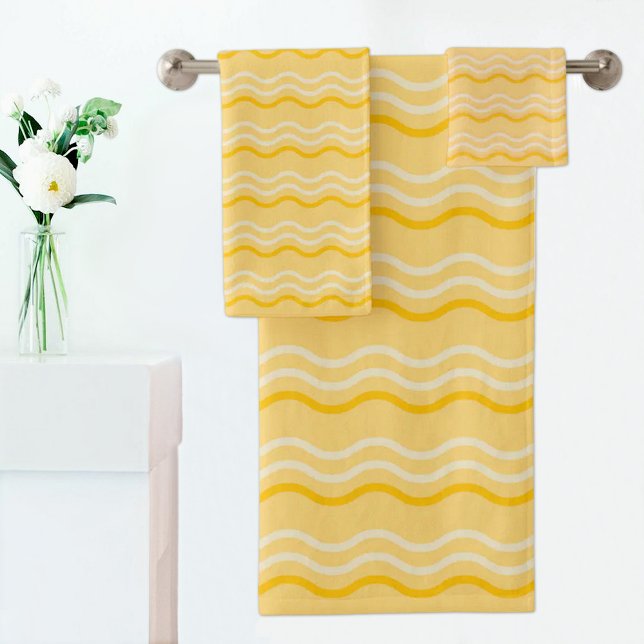 Yellow Wave Pattern Towel (Subido por el creador)